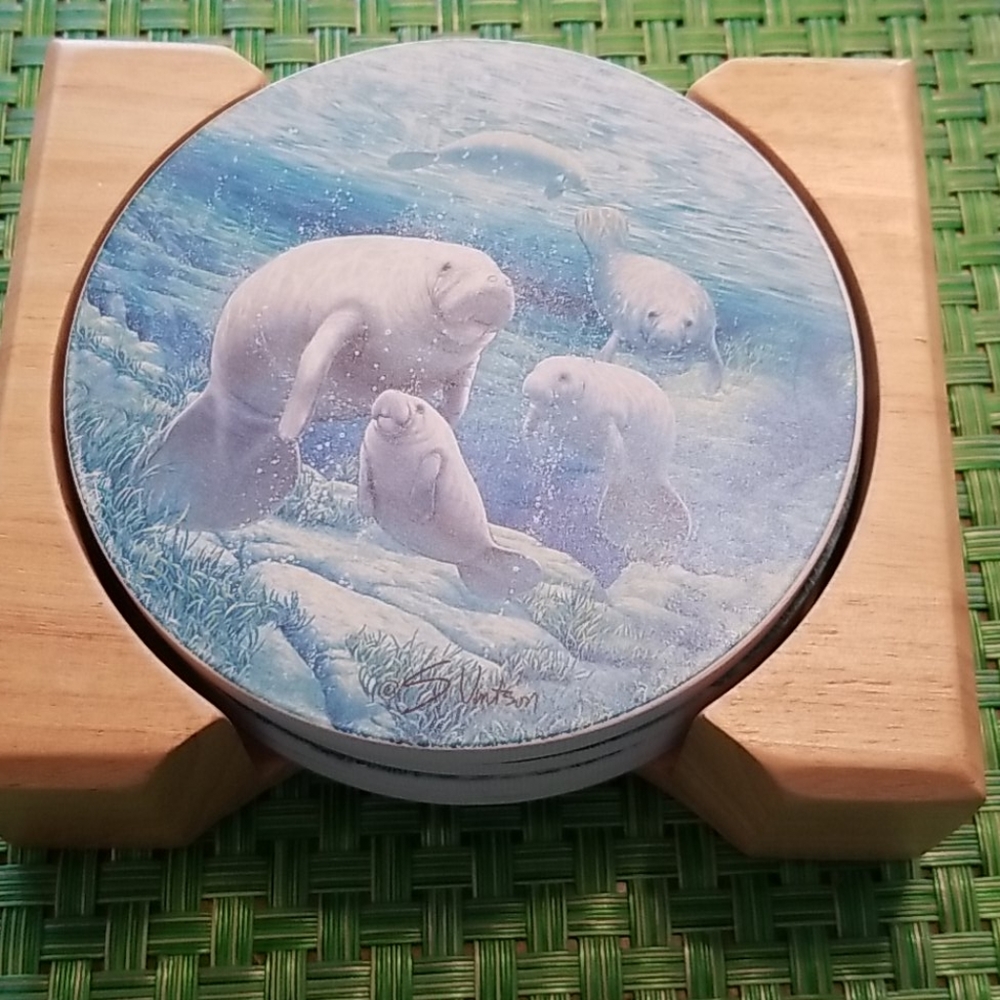 New Sherry Vintson Mantee Sanctuary Coasters